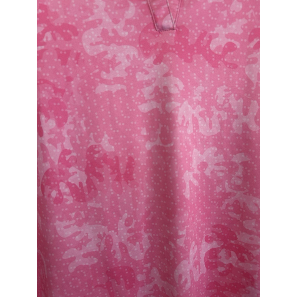 Yatta Golf Womens Pink Camo Print Short Sleeve Polo Shirt Size XL Breathable EUC - Picture 2 of 7